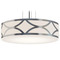 AFX Lighting Afx Lighting Lake Painted Nickel Pendant Light with Drum Shade LAKP24MBNP