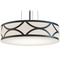 AFX Lighting Afx Lighting Lake Black LED Pendant Light with Drum Shade LAKP20LAJUDBK