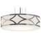 AFX Lighting Afx Lighting Lake Painted Nickel LED Pendant Light with Drum Shade LAKP20LAJUDNP