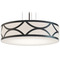 AFX Lighting Afx Lighting Lake Black LED Pendant Light with Drum Shade LAKP24LAJUDBK
