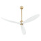 Cyan Design Cyan Design Born Aged Brass and Studio White Ceiling Fan Without Light 11979