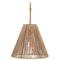 Visual Comfort Signature Collection Goodman Hand-Rubbed Antique Brass Natural Medium Hanging Light TOB5091HAB-NAB