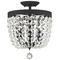 Crystorama Lighting Crystorama Lighting Archer Black Forged Semi-Flushmount Light 783-BF-CL-MWP