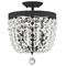 Crystorama Lighting Crystorama Lighting Archer Black Forged Semi-Flushmount Light 783-BF-CL-S