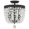 Crystorama Lighting Crystorama Lighting Archer Black Forged Semi-Flushmount Light 783-BF-CL-SAQ