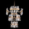 Allegri Lighting Allegri Crystal Glacier Brushed Champagne Gold LED Pendant Light 030259-038
