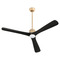 Cyan Design Cyan Design Shaman Aged Brass and Matte Black LED Ceiling Fan with Light 11975