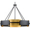Progress Lighting Progress Lighting Lowery Textured Black & Distressed Gold Pendant Light with Drum Shade P500331-031