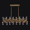 Allegri Lighting Allegri Crystal Bella Antique Brass Island Light 045361-003-FR1VR