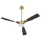 Cyan Design Cyan Design Alison Aged Brass and Dark Walnut LED Ceiling Fan with Light 11981