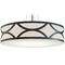 AFX Lighting Afx Lighting Lake Black Pendant Light with Drum Shade LAKP30MBBK