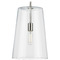 Progress Lighting Progress Lighting Clarion Polished Nickel Pendant Light with Conical Shade P500242-104