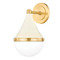 Mitzi by Hudson Valley Mitzi Leanna Aged Brass Cream Single Wall Sconce H787101-AGB/SCR