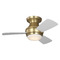 Visual Comfort Fan Collection Visual Comfort Fan Collection Ikon 32 Hugger LED Burnished Brass LED Ceiling Fan with Light 3IKHR32BBSD