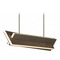 George Kovacs Lighting George Kovacs Intersezioni Midnight Iron & Faux Walnut LED Island Light P1648-895-L