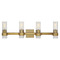 Visual Comfort Studio Collection Chapman & Myers 30-inch Wide 4-Light Geneva Burnished Brass Bath vanity Light CV1024BBS