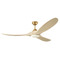 Visual Comfort Fan Collection Visual Comfort Fan Collection Maverick Smart 60 LED Burnished Brass LED Ceiling Fan with Light 3MAVSM60BBSWWOD