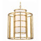 Crystorama Lighting Crystorama Lighting Hulton Luxe Gold Pendant Light with Cylindrical Shade 9597-LG