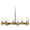 Visual Comfort Studio Collection Chapman & Myers 8 Light Geneva Burnished Brass Chandelier with Rippled Glass Shades CC1378BBS