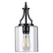 Progress Lighting Progress Lighting Lassiter Matte Black Mini-Pendant Light with Cylindrical Shade P500208-031