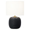 Visual Comfort Studio Collection Fanny Wide Table Lamp in Rough Black Ceramic by Visual Comfort Studio HT1071RBC1