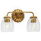 Progress Lighting Progress Lighting Point Dume 2-Light Painted Bronze Vanity Light P300489-204