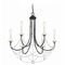 Crystorama Lighting Crystorama Lighting Delilah Matte Black Crystal Chandelier DEL-90806-MK