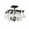 Metropolitan Lighting Painesdale 4-Lt Semi-Flush in Coal & Polished Nickel by Metropolitan N7544-729