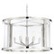 Crystorama Lighting Crystorama Lighting Devon Polished Nickel Pendant Light with Drum Shade DEV-B8066-PN