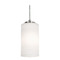 AFX Lighting Afx Lighting Leo Satin Nickel Mini-Pendant Light with Cylindrical Shade LEOP04MBSN