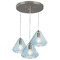 AFX Lighting Afx Lighting Armitage Satin Nickel Multi-Light Pendant with Conical Shade AGP10MBSNAQRND3