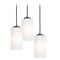 AFX Lighting Afx Lighting Leo Black Multi-Light Pendant with Cylindrical Shade LEOP04MBBKRND3