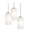 AFX Lighting Afx Lighting Leo Satin Nickel Multi-Light Pendant with Cylindrical Shade LEOP04MBSNRND3