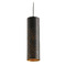 AFX Lighting Afx Lighting Ash Black & Gold LED Mini-Pendant Light with Cylindrical Shade ASHP0407L30D2BK
