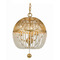 Crystorama Lighting Crystorama Lighting Duval Antique Gold Pendant Light with Globe Shade DUV-623-GA