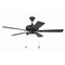 Craftmade Lighting Craftmade Lighting Eos Flat Black LED Ceiling Fan with Light ECF119FB5-FBGW