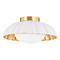 Mitzi by Hudson Valley Mitzi Chloe Aged Brass Ceramic White Sconce H666501-AGB/CSW