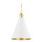 Mitzi by Hudson Valley Mitzi Alana Aged Brass Ceramic White Sconce H761701A-AGB/SWH
