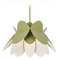Kalco Lighting Kalco Lighting Flor White and Green Pendant Light with Scalloped Shade 517056WG