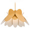 Kalco Lighting Kalco Lighting Flor White and Yellow Pendant Light with Scalloped Shade 517056WY