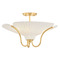 Hudson Valley Lighting Hudson Valley Lighting Augusta Hoffman Gerhard Aged Brass LED Semi-Flushmount Light AH4619-AGB