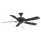 Fanimation Fans Fanimation Fans Edgewood 52 Black Ceiling Fan Without Light FP9052BLW