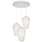 AFX Lighting Afx Lighting Lola White Multi-Light Pendant with Conical Shade LOLP11WHRND3