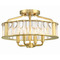 Crystorama Lighting Crystorama Lighting Libby Langdon Farris Aged Brass Semi-Flushmount Light FAR-6000-AG