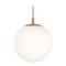 AFX Lighting Afx Lighting Loretto Satin Brass Pendant Light with Globe Shade LRTP11MBSB