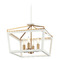 Matteo Lighting Matteo Lighting Mavonshire White & Aged Gold Brass Pendant Light C67004WHAG