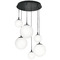 AFX Lighting Afx Lighting Loretto Black Multi-Light Pendant with Globe Shade LRTP99MBBKRND6