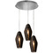 AFX Lighting Afx Lighting Mila Satin Nickel Multi-Light Pendant with Oblong Shade MLAP13SMRND3