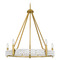 Quoizel Lighting Quoizel Lighting Molly Brushed Gold & White Beads Chandelier MOL5027BRG