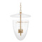 Troy Lighting Troy Lighting Tully Patina Brass LED Pendant Light with Bowl / Dome Shade F4418-PBR